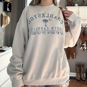 Charleston South Carolina Gray Crew Neck Sweater